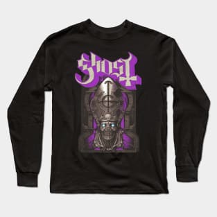 Distressed Phantomime Retro Purple Long Sleeve T-Shirt